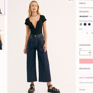 Boho Chic Levi’s Ribcage Pleated Crop Jeans